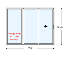 Three Panel Sliding Door - OOX