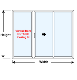 Three Panel Sliding Door - O/XO