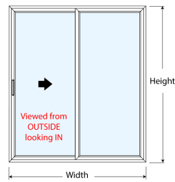 Two Panel Sliding Door - XO