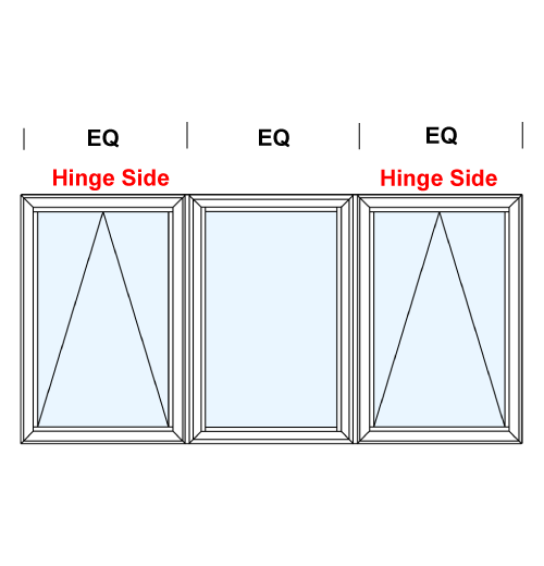 Double Awning Picture Window - 1/3 Sash
