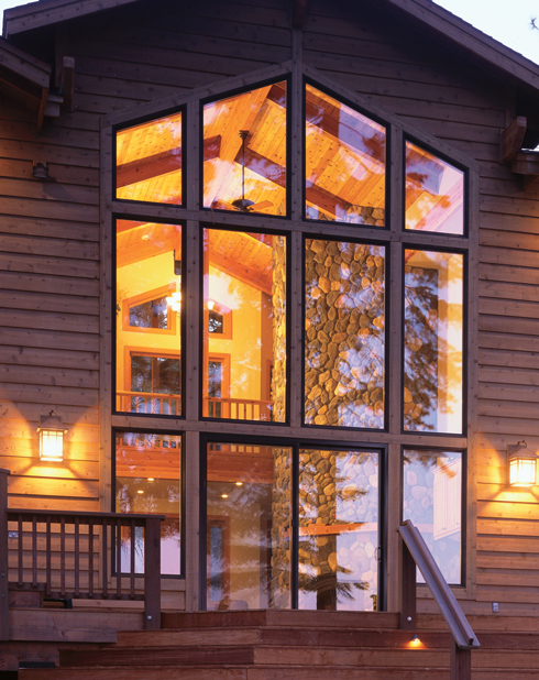 Milgard Thermal Break Aluminum Windows | A250 Aluminum Windows In a Exterior view with a Beautiful House  in Our Windows Company